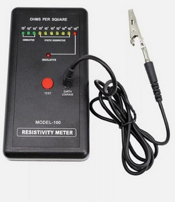 표면 저항 측정기 ESD 저항계 절연 정전기 방지 테스터, 1개