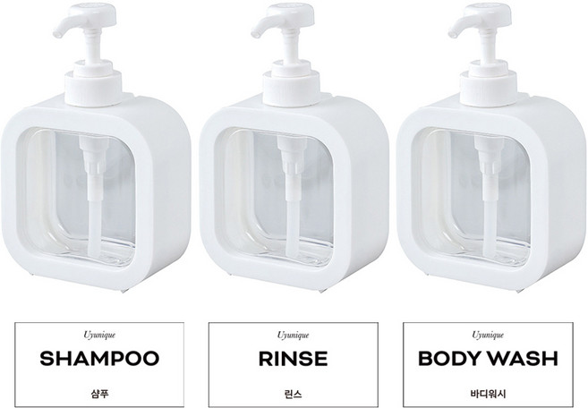 우유닉 깔끔한 공병 디스펜서 500ml 3개, 1세트, 단일