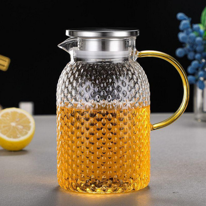 大容量高硼硅玻璃耐高溫涼水壺 1500ml, 1個, 1.5L