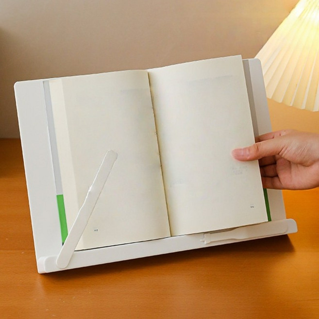 라워스 튼튼고정 6단조절 휴대용 독서대, 화이트