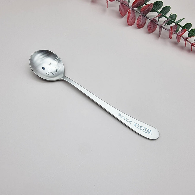 윙커 화채 스푼 대 윙크 과일 아이스크림 팥빙수 디저트 롱 수저, 1개