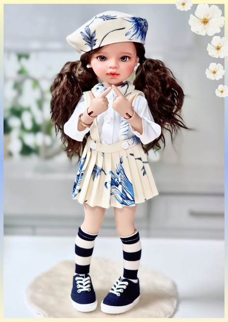 #파올라레이나 32cm( 블루 플라워 4종세트 )#USD 26cm#도리스돌 30cm#마구샵#구체관절인형#인형옷, 도리스돌 30cm, 1개