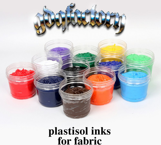 지디큐 팩토리 실크스크린 재료 나염용 유성 플라스티 졸잉크 면 폴리전용, 250g, 빨간색 RED