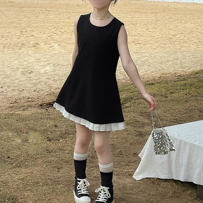 여아 심플 레이어드 프릴 원피스
