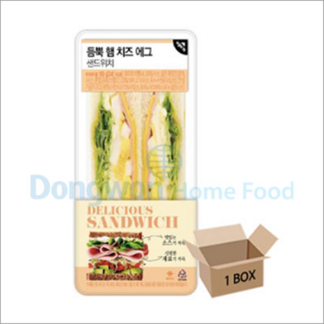 롯데 델리카 듬뿍 햄치즈 에그 샌드위치 163g 5개입 BOX, 5개