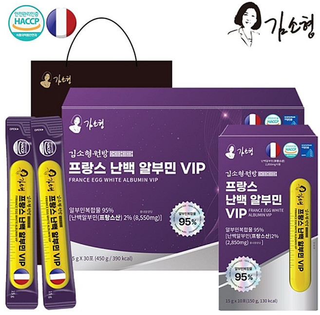 임파워드 김소형원방 프랑스 난백 알부민 VIP 15g x 30포, 1