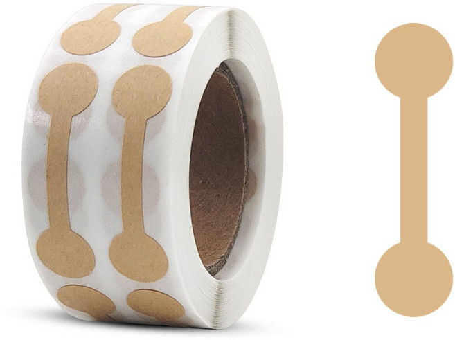 5종 주얼리 가격 라벨 스티커 500매, 1개, S10301 크라프트 둥근형