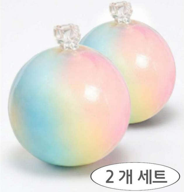 KC인증 왁뿌볼 왁스뿌시기 ASMR 크런치 스퀴시 스트레스볼 촉감놀이, 2개, 60g, 솜사탕+솜사탕