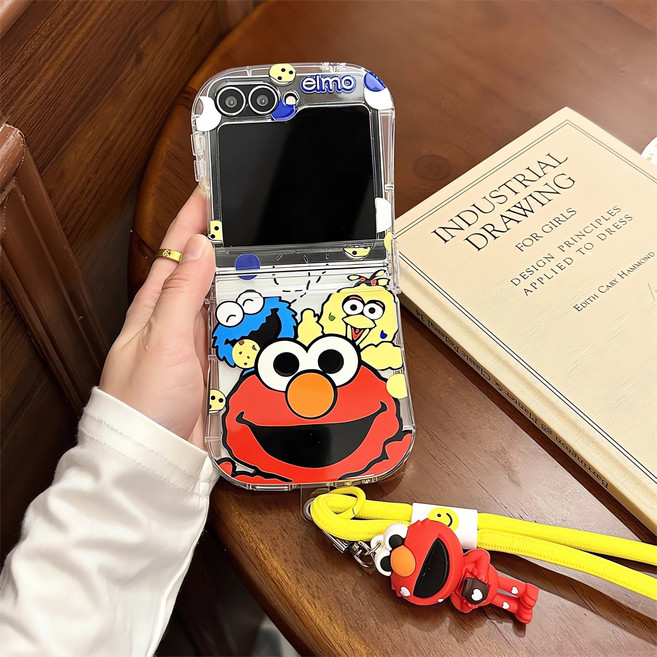 얌코 휴대폰 케이스 z플립3 4 5 6 7 힌지보호 투명 실리콘 웃는 얼굴