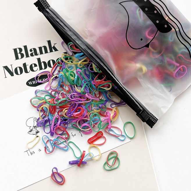 미다미 대용량 짱짱한 고탄력 헤어고무줄 머리끈세트 (대형/소형)898