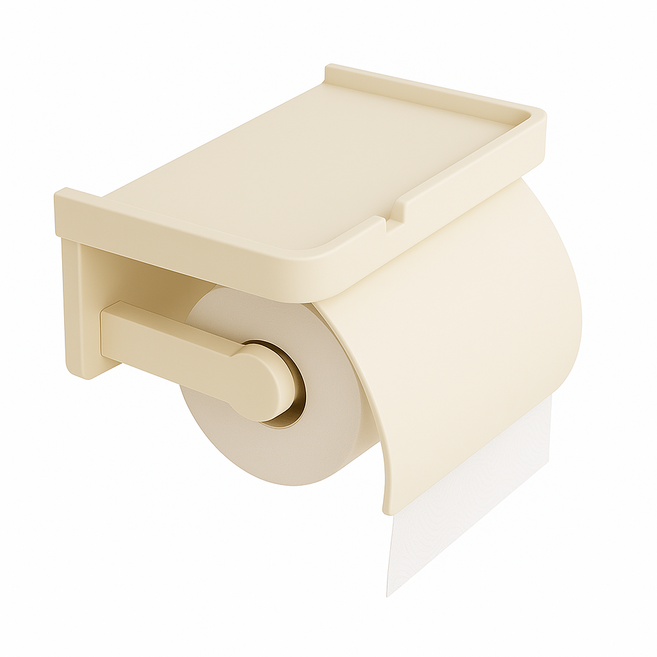 브레보 무타공 강력접착 멀티수납 휴지걸이, 크림, 1개