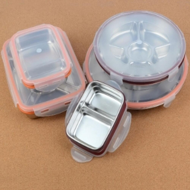 국산 스텐 간식통 반찬통 찬합 소풍간식통 사각1호, 1개