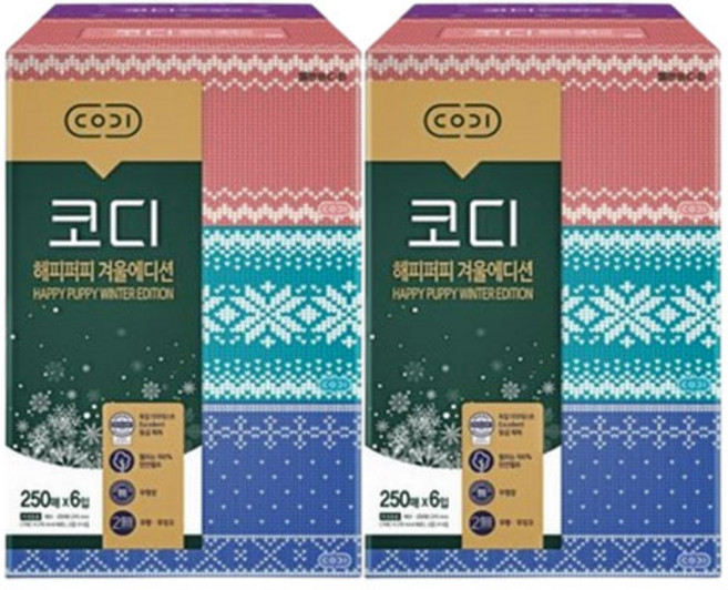 코디 해피퍼피 미용티슈, 12개