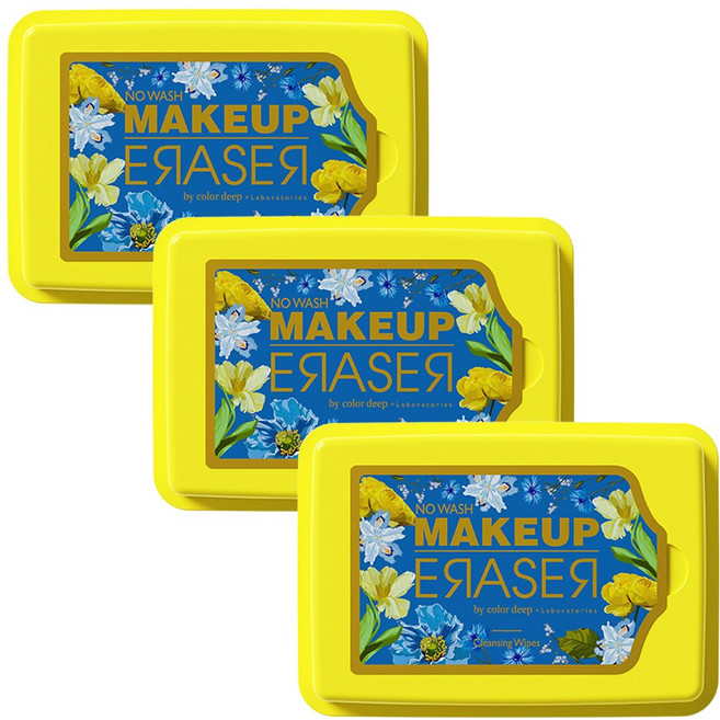 컬러딥 메이크업 이레이져 옐로우 에디션 10매, 3개, 30매입