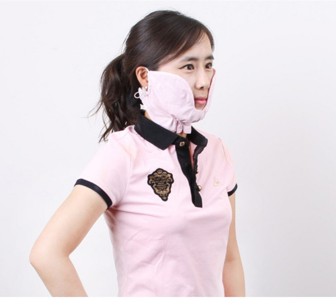 입개방형 자외선차단 연핑크 골프 망사 마스크 / 낚시 보드 운동용 남성 썬, 1개