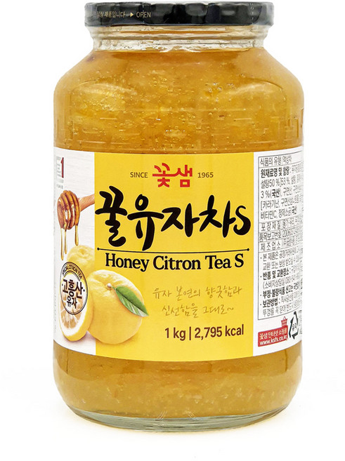 꽃샘 꿀유자차 1kg, 1개, 본상품선택