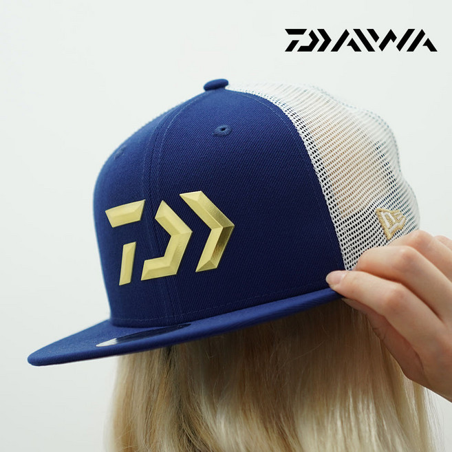 다이와 DC-6415NK 골든 하프 메쉬 25SS 뉴에라 콜라보 낚시 모자 스냅백 한국다이와 정품, 로얄블루FREE