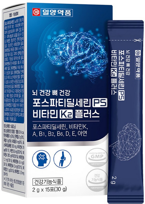 일양약품 뇌 건강 뼈 건강 포스파티딜세린 PS 비타민K 플러스, 15개, 2g