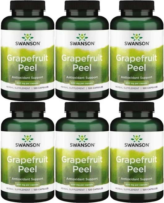 스완슨 자몽 껍질 600mg, 120정, 6개 - 쿠팡