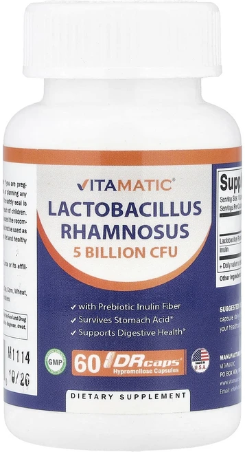 몸관리하세요 겨울입니다 Vitamatic 락토바실러스 람노서스 DRcaps® 하이프로멜로오스 캡슐 60정 특별관리진행, Vitamatic락토바실러스람노서스DRcaps하이프로멜, 1개 - 쿠팡