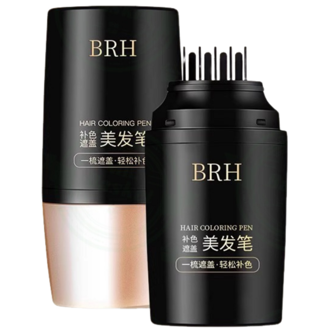 BRH 美髮筆 物理遮蓋白髮, 2個, 【升級防水防汗】, 黑色