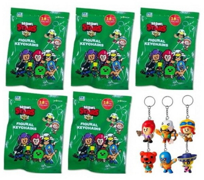 라인프렌즈 브롤스타즈 키체인 랜덤 발송, 5개