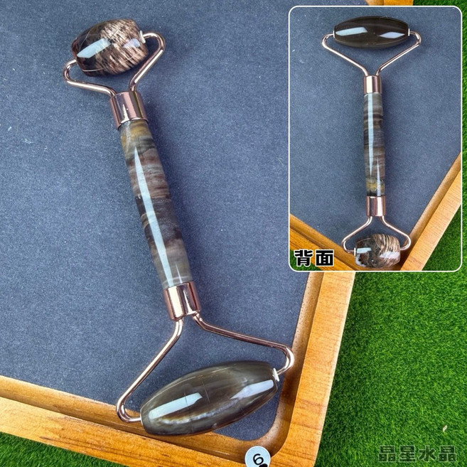 晶星 樹化玉滾輪按摩棒 玫瑰金 按摩器具, 1個, 6