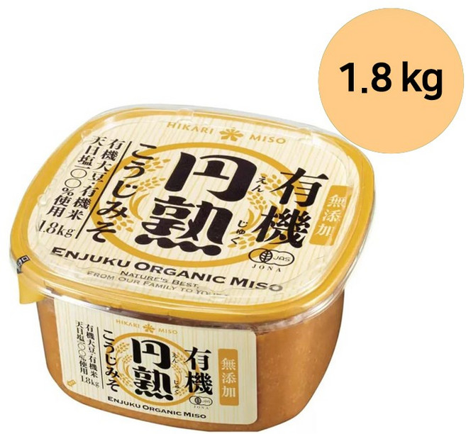 히카리미소 유기농 엔주쿠 효소 일본 된장 1.8kg, 1개