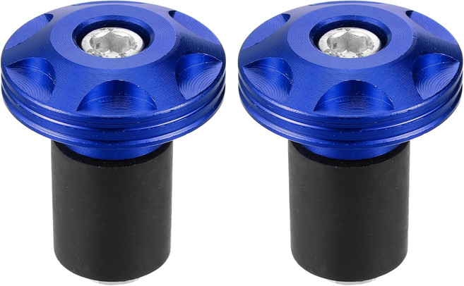터크볼드 모터사이클 핸들바 엔드 플러그 알루미늄 합금 8mm20mm 07079 32mm OD 패셔너블 프론트 핸들 바 그립 캡 기어 밸런스 블루 쌍
