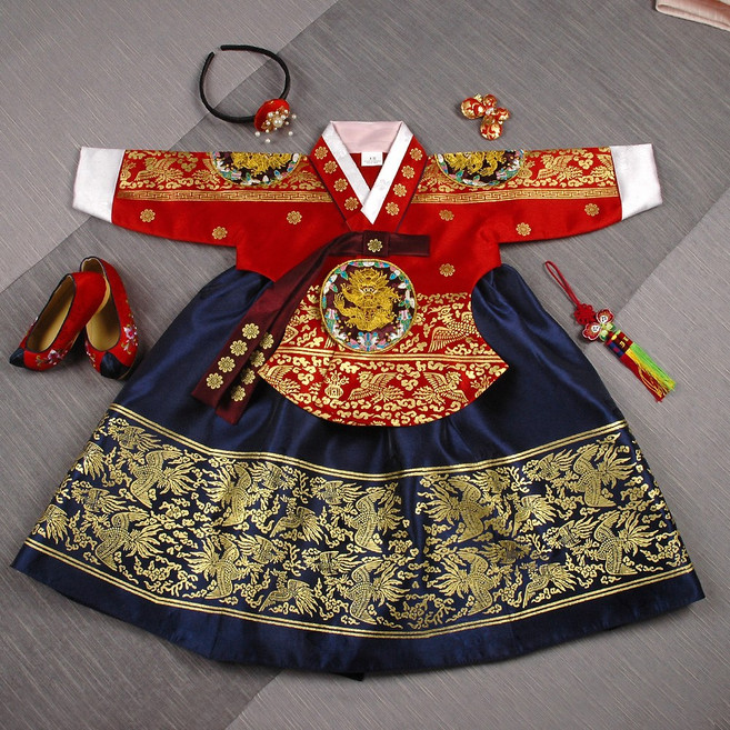 [럭셔리한복] 75.홍남금박당의(여) _ (01호~13호) 아동한복 여아한복 돌한복 유아 아이한복 물실크원단 궁중 당의 저고리 전통스타일