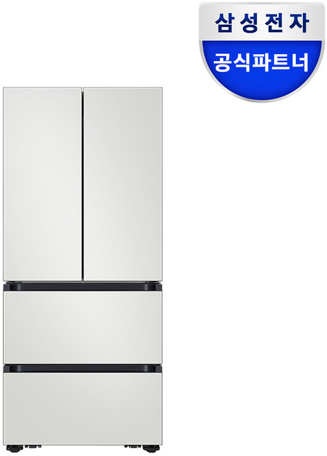 삼성 비스포크 스탠드형 김치냉장고 4도어 490L 코타 화이트 RK70F49M1A 1등급 으뜸효율가전 기사님설치 폐가전무상수거, 코타화이트