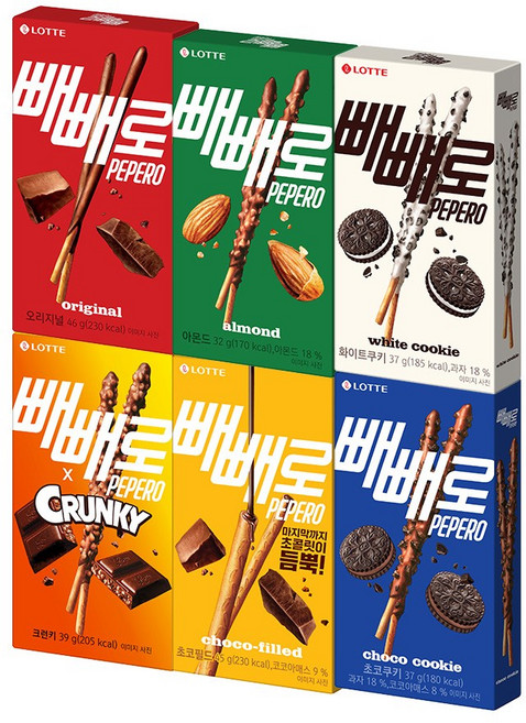 롯데 빼빼로 골고루 1박스 (총 40갑)- 상품페이지에서 종류 확인, 1세트, 39g
