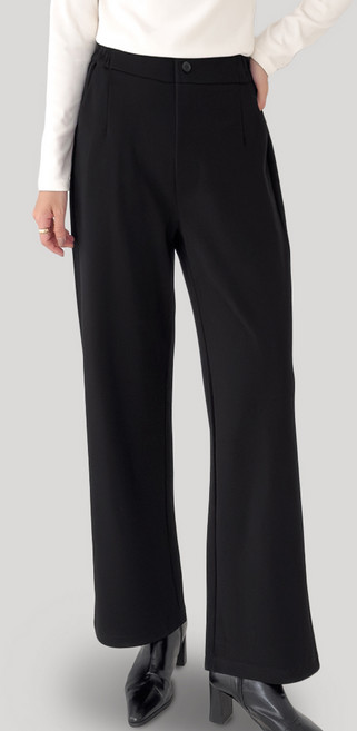 수미엘 여성 정장 세미 와이드 뒷밴딩 슬랙스 팬츠