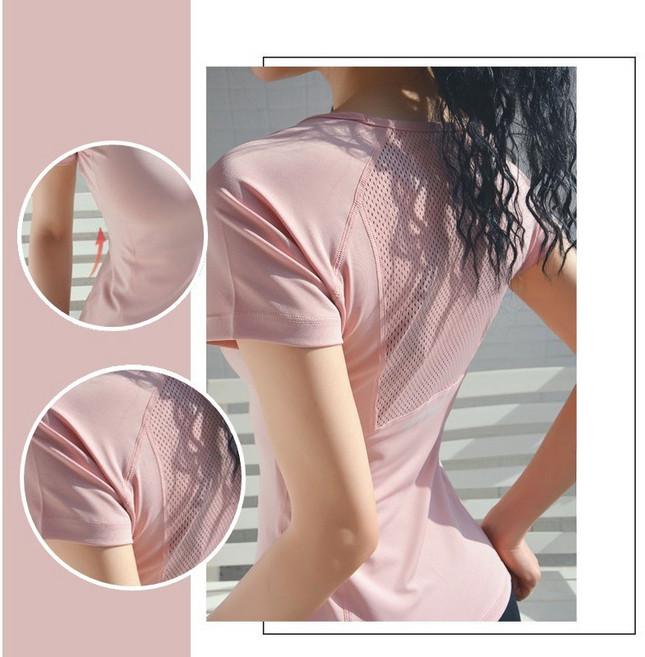 運動短袖 速乾跑步上衣 瑜珈服 顯瘦 美背