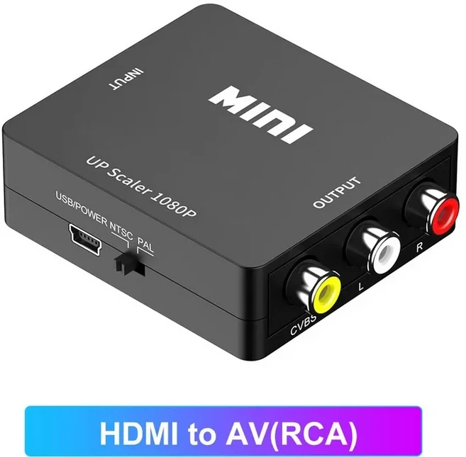 HD 1080P AV-HDMI 어댑터 호환 복합 변환기 N64 Wii PS1/2/3 Xbox One SNES 용 HDMI-AV RCA, 04 B Style HDMI TO AV