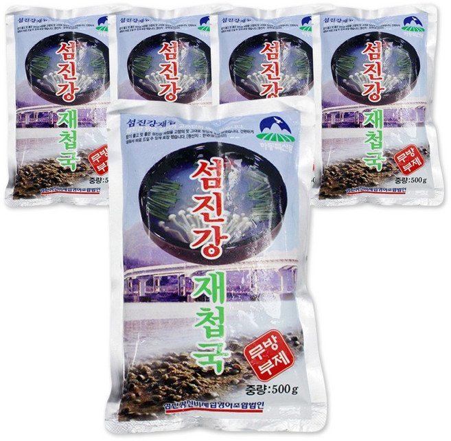 하동 섬진강 재첩국 500gX5팩 제첩진국 뽀얀국물, 5개, 500g