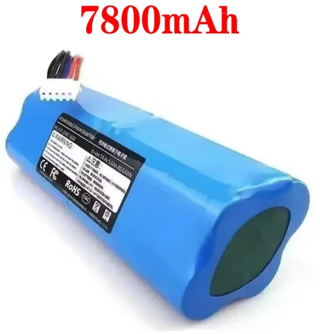 ECOVACS 디봇 오즈모 950 T8 T8 T5Max T10 T9 X1 X2 터보 프로 옴니 DX96 DX93 로봇 청소기용 14.4V 교체 배터리, 3)7800mAH
