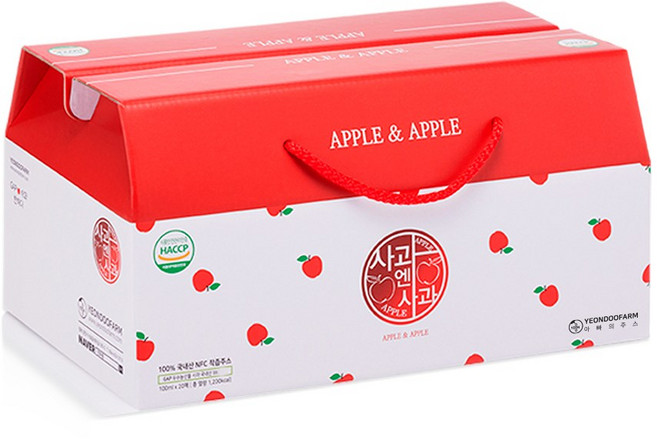 [연두팜] 프리미엄 사과엔사과 100ml 20개입, 20개