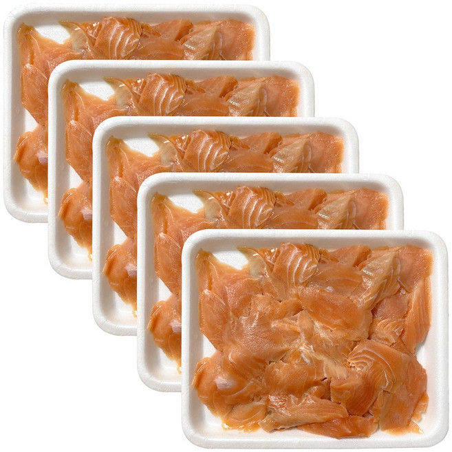 힘찬푸드 샐러드용 냉동 훈제연어, 훈제연어 250g, 5개