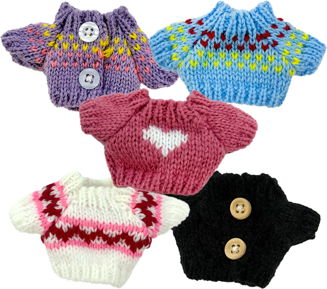 픽101 모루인형 의상 소품 세트 모루 꾸미기 재료 니트 악세사리 부자재 10cm 15cm, 1개, 자기주장 강한편(ENFP)세트