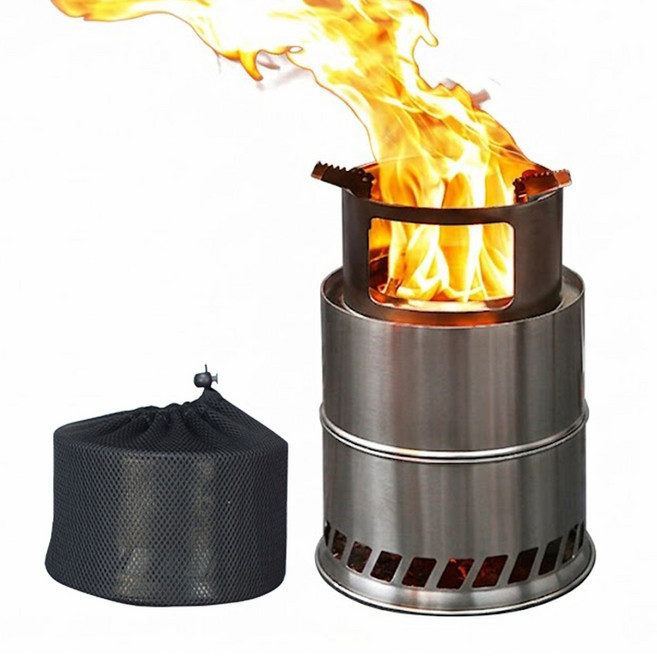 캠핑 이중연소 화로대 불멍 미니 우드스토브, 1세트
