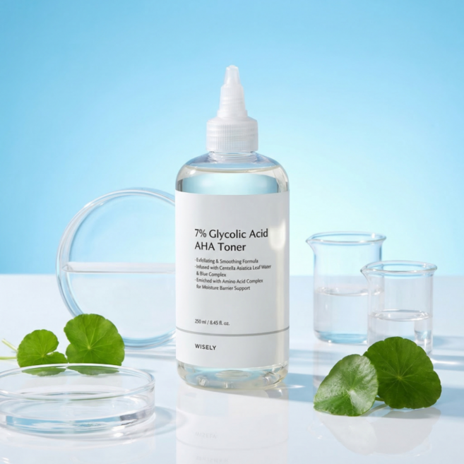 AHA 글라이콜릭 애씨드 7프로 병풀 토너 데일리 피부결 정돈 스킨, 2개, 250ml