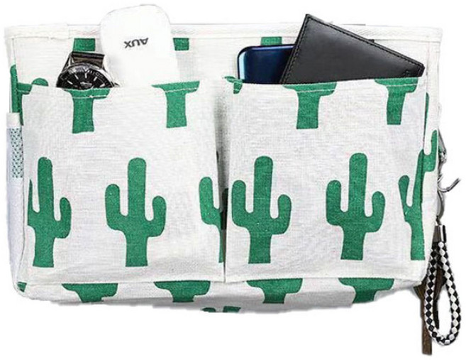 리빙미 침대걸이 수납함 패브릭 대용량 침대옆 정리함 소파 침대 사이드 수납걸이, 1개