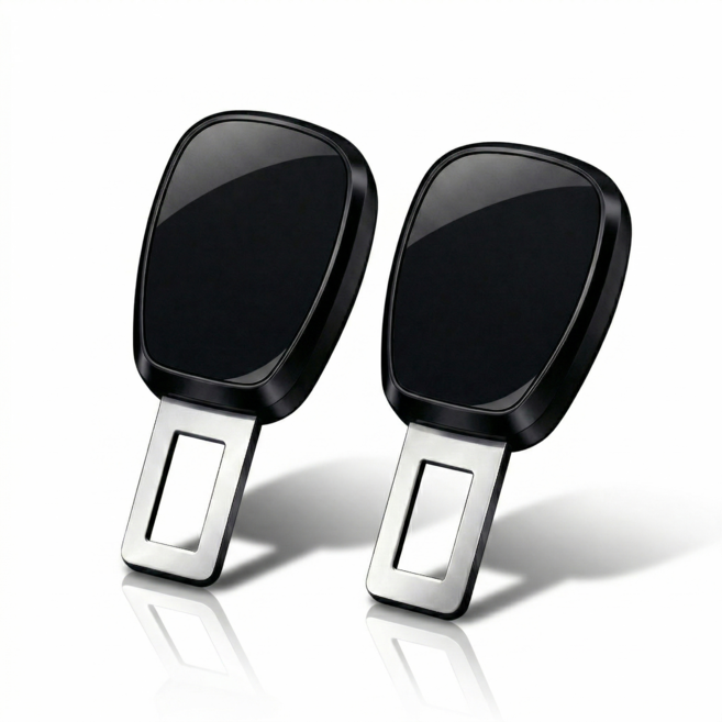 뉴하 프리미엄 셀렉트 자동차 안전벨트 연장클립, 2개, 블랙