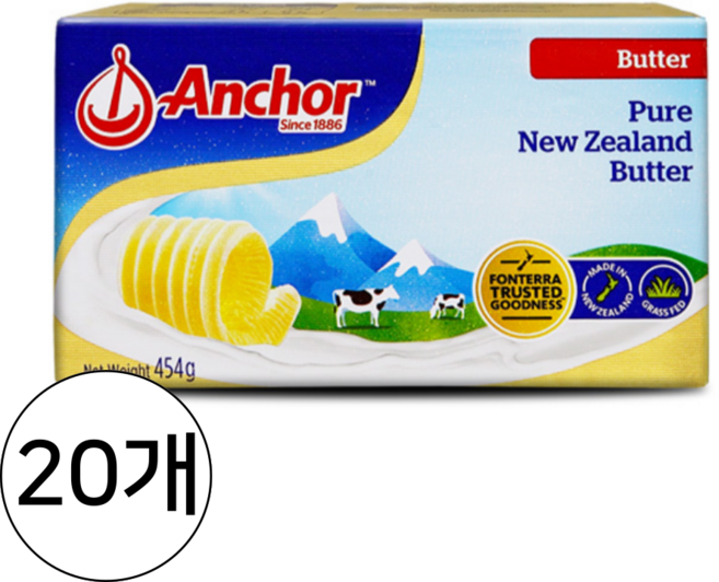 앵커 버터, 20개, 454g