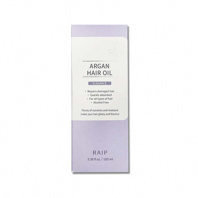 RAIP R3 菁粹摩洛哥堅果油 免沖洗 護髮油 滋養柔順 香氛 100ml, 1個, 優雅花香(紫)