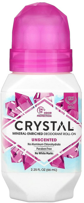 크리스탈 미네랄 데오드란트 롤온 무향, 66ml, 1개
