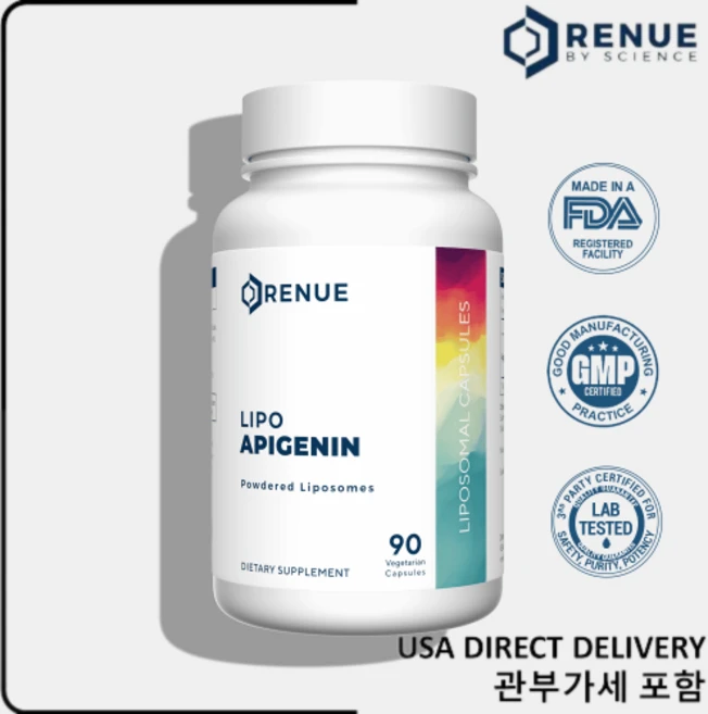 레누에 리뉴 RENUE Liposomal Apigenin (90 캡슐)(미국직송), 90정, 1개 - 쿠팡