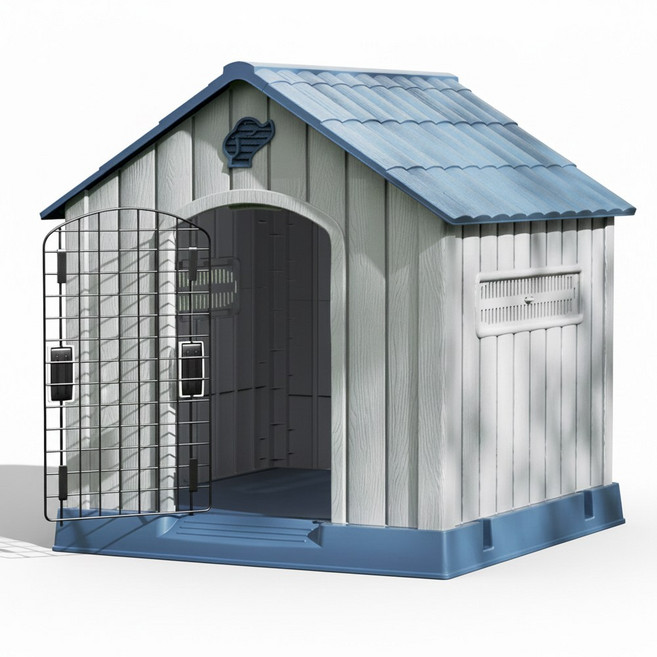 윈라이트 강아지 개집 야외 실외 실내 애견하우스 대형견집, 1개, 블루