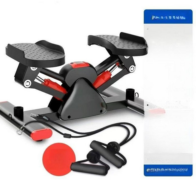 사이드스텝퍼 제자리 좌우 운동 실내 가정용 스템퍼, 블랙레드 V자형 좌우 페달